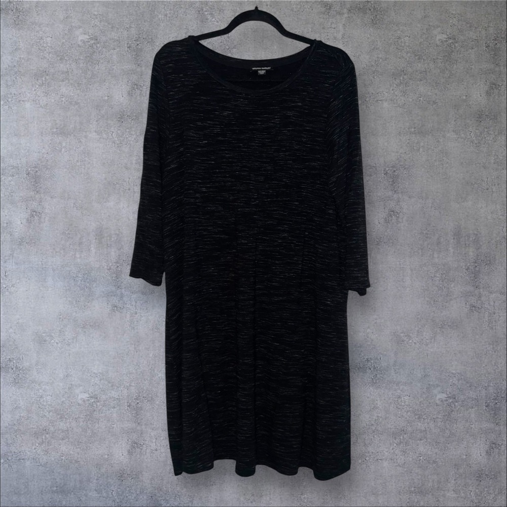 Hilary Radley Charcoal Long Sleeve Dress